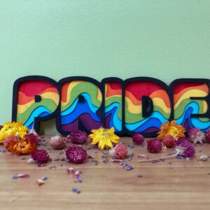"Pride" Wall Art Sign, 4-7 Colors, Alternate Flags Available